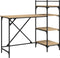 vidaXL - Computerbureau - met - schappen - 120x47x109 - cm - sonoma - eikenkleurig