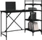 vidaXL - Computerbureau - met - schappen - 120x47x109 - cm - zwart