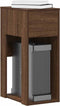 vidaXL - Computertorenstandaard - met - lade - 30x44x74 - cm - bruin - eikenkleur
