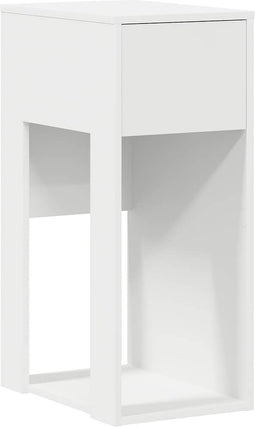 vidaXL - Computertorenstandaard - met - lade - 30x44x74 - cm - wit