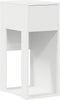 vidaXL - Computertorenstandaard - met - lade - 30x44x74 - cm - wit