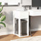 vidaXL - Computertorenstandaard - met - lade - 30x44x74 - cm - wit