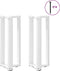 vidaXL - Console - tafelpoten - 2 - st - T-vormig - 38x25x(72-73) - cm - staal - wit
