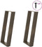 vidaXL - Console - tafelpoten - 2st - U-vormig - 28x(72-73)cm - staal - naturel