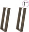 vidaXL - Console - tafelpoten - 2st - U-vormig - 38x(72-73)cm - staal - naturel