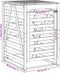 vidaXL - Containerberging - 84x90x128,5 - cm - massief - grenenhout