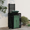 vidaXL - Containerberging - 84x90x128,5 - cm - massief - grenenhout - zwart