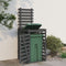 vidaXL - Containerberging - 84x90x128,5 - cm - massief - grenenhout - grijs