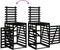 vidaXL - Containerberging - 84x90x128,5 - cm - massief - grenenhout - zwart