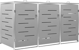 vidaXL - Containerberging - driedubbel - 207x77,5x112,5 - cm - roestvrij - staal