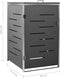 vidaXL - Containerberging - driedubbel - 207x77,5x112,5 - cm - roestvrij - staal