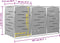 vidaXL - Containerberging - driedubbel - 207x77,5x112,5 - cm - roestvrij - staal