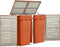 vidaXL - Containerberging - driedubbel - 207x77,5x112,5 - cm - roestvrij - staal