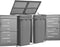 vidaXL - Containerberging - driedubbel - 207x77,5x112,5 - cm - roestvrij - staal