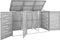 vidaXL - Containerberging - driedubbel - 207x77,5x112,5 - cm - roestvrij - staal