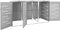 vidaXL - Containerberging - driedubbel - 207x77,5x112,5 - cm - roestvrij - staal