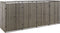 vidaXL - Containerberging - driedubbel - 207x80x117 - cm - poly - rattan - zwart