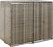 vidaXL - Containerberging - driedubbel - 207x80x117 - cm - poly - rattan - zwart