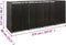 vidaXL - Containerberging - driedubbel - 207x80x117 - cm - poly - rattan - zwart
