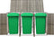 vidaXL - Containerberging - driedubbel - 207x80x117 - cm - poly - rattan - grijs