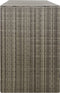 vidaXL - Containerberging - driedubbel - 207x80x117 - cm - poly - rattan - grijs