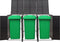 vidaXL - Containerberging - driedubbel - 207x80x117 - cm - poly - rattan - zwart