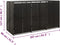 vidaXL - Containerberging - driedubbel - 207x80x117 - cm - poly - rattan - zwart