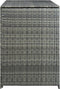 vidaXL - Containerberging - dubbel - 148x77x111 - cm - poly - rattan - antraciet