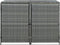 vidaXL - Containerberging - dubbel - 148x77x111 - cm - poly - rattan - antraciet