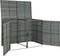 vidaXL - Containerberging - dubbel - 148x77x111 - cm - poly - rattan - antraciet