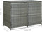 vidaXL - Containerberging - dubbel - 148x77x111 - cm - poly - rattan - antraciet