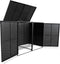 vidaXL - Containerberging - dubbel - 148x80x111 - cm - poly - rattan - zwart