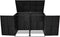 vidaXL - Containerberging - dubbel - 148x80x111 - cm - poly - rattan - zwart