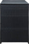 vidaXL - Containerberging - dubbel - 148x80x111 - cm - poly - rattan - zwart