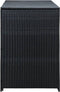 vidaXL - Containerberging - dubbel - 148x80x111 - cm - poly - rattan - zwart