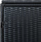 vidaXL - Containerberging - dubbel - 148x80x111 - cm - poly - rattan - zwart