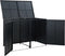 vidaXL - Containerberging - dubbel - 148x80x111 - cm - poly - rattan - zwart