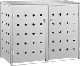 vidaXL - Containerberging - dubbel - 240 - L - roestvrij - staal