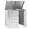 vidaXL - Containerberging - dubbel - 240 - L - roestvrij - staal