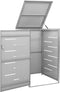 vidaXL - Containerberging - enkel - 69x77,5x112,5 - cm - roestvrij - staal