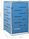 vidaXL - Containerberging - enkel - 69x77,5x112,5 - cm - roestvrij - staal