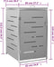 vidaXL - Containerberging - enkel - 69x77,5x112,5 - cm - roestvrij - staal