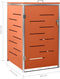 vidaXL - Containerberging - enkel - 69x77,5x112,5 - cm - roestvrij - staal