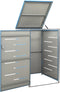 vidaXL - Containerberging - enkel - 69x77,5x112,5 - cm - roestvrij - staal