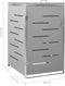 vidaXL - Containerberging - enkel - 69x77,5x112,5 - cm - roestvrij - staal