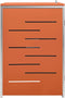 vidaXL - Containerberging - enkel - 69x77,5x112,5 - cm - roestvrij - staal
