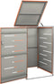 vidaXL - Containerberging - enkel - 69x77,5x112,5 - cm - roestvrij - staal