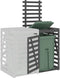 vidaXL - Containerberging - verlengstuk - massief - grenenhout - grijs