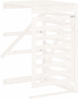 vidaXL - Containerberging - verlengstuk - massief - grenenhout - wit