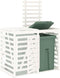 vidaXL - Containerberging - verlengstuk - massief - grenenhout - wit